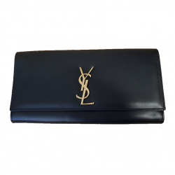 Saint Laurent Klassische Leder-Clutch mit Monogramm