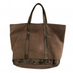 Vanessa Bruno Sac en cuir à paillettes Cabas