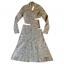 Proenza Schouler Robe en tricot à col roulé en viscose mat