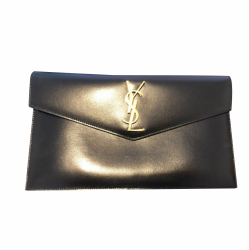 Yves Saint Laurent uptown Pouch in shinny smooth leather