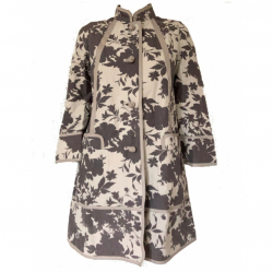 Shanghai Tang Iconic Shanghai Tang Regal Coat with Leather Mandarin Buttons and Details