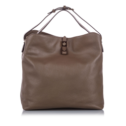 Mulberry A Mulberry Brown Dark Brown Calf Leather Tessie Hobo Bag UNITED KINGDOM