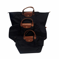 Longchamp Le Pliage Set de 3 sacs à main pliables/ Mallettes de voyage/ Totes, Taille : Petit, Moyen, Grand