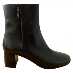 Prada Leather Ankle Boots 