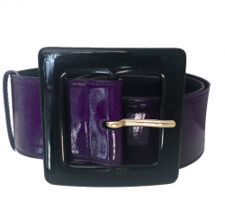 Yves Saint Laurent patent leather belt