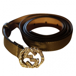 Gucci Ceinture en cuir avec boucle Double G