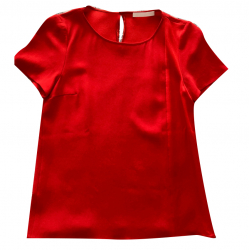 Hugo Boss Rote Seidenbluse