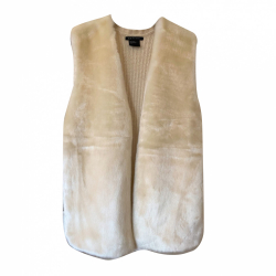 Armani Exchange Faux Fur / Knit back Vest
