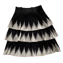 Maje Layered skirt black and white