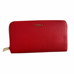 Furla Babylon zip-around leather wallet in Red