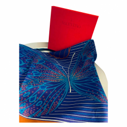 Valentino VLTN Iconic Butterfly Silk Scarf with VLTN Box