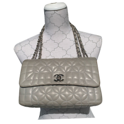 Chanel Tasche 2.55 Leder grau