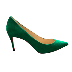Christian Louboutin Escarpins vert suede