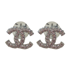 Chanel Silber und Kristall-Ohrringe