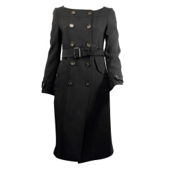 Burberry Prorsum Black Lim. Ed. Collection Raffia Trench Coat