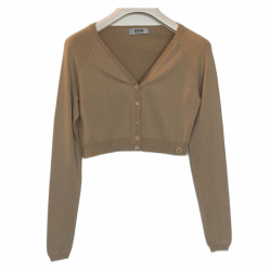 Moschino Cheap And Chic Cardigan boléro en cachemire beige