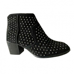 Zadig & Voltaire Molly Nieten-Stiefel aus Leder und Wildleder