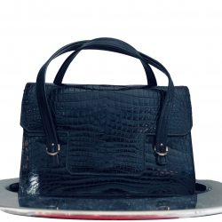 Gucci Black Crocodile Handbag, one-of-a-kind sealed and numbered