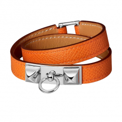 Hermès Hermes Orange Rivale Double Tour Armband