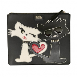 Karl Lagerfeld Clutch Katze schwarz