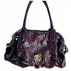 Roberto Cavalli Transformer bag embossed Crocodile Bordeaux