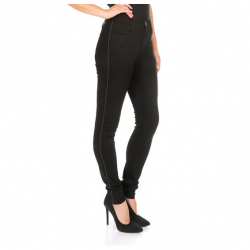 J Brand Deluxe Maria Admiration Hochgeschnittene Skinny-Jeans mit Glitzerstreifen