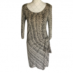Gerard Darel Leichtes Kleid aus Zebra-Stoff 38