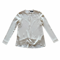 Narciso Rodriguez Such a pretty, rare piece!  Narciso Rodriguez silk top, in contrasting textures.