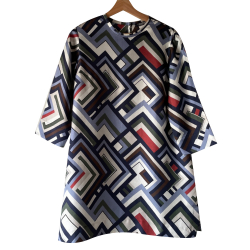 Max Mara Simply adorable!  Flowy silk geometric scarf-print minidress by 'S Max Mara.