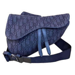 Christian Dior Saddle bag , black Oblique Jacquard