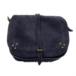 Jérôme Dreyfuss Nestor Navy and Gold Suede Bag