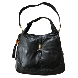 Gucci New Jackie Black Leather Hobo Tasche