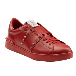 Valentino Garavani Rockstud Untitled Sneakers, Lim Ed. Monogramme Rouge Rosso