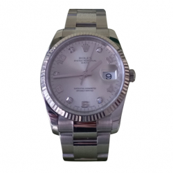 Rolex Montre Rolex Oyster Perpetual Date 34 en acier et diamants