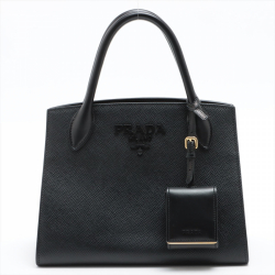 Prada Saffiano City Leather 2-way Black