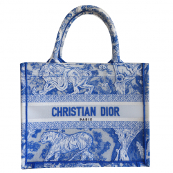 Christian Dior Sac Dior Book tote bleu fluo