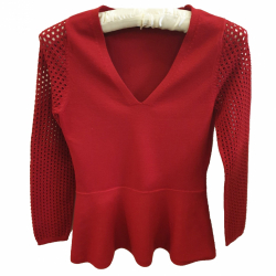 Karen Millen Nice top with perforated sleeves