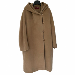 Max Mara coat camel, alpaca/wool, lining, hood
