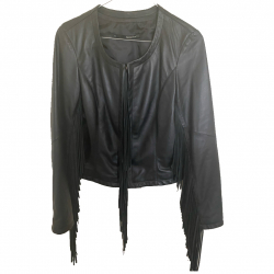 Annarita N Lederjacke Fransen