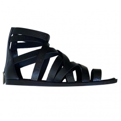 Balmain Sandales Claire Cage avec logo en relief