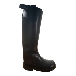 Ann Demeulemeester Black leather riding boots