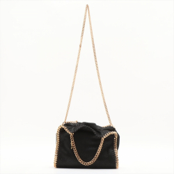 Stella McCartney Falabella Mini Vegan Fabric Black Bag