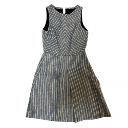 J.Crew Gestreiftes Kleid aus Leinen