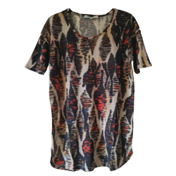 Gerard Darel Printed T-shirt 100% silk M new