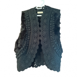 Jus De Fraise Pull gilet en fourrure