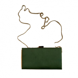 Purificacion Garcia Pochette Purificacion Garcia | Pochette vernie vert/marron