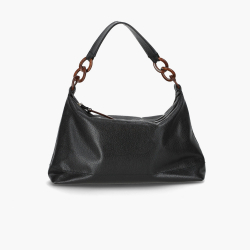 Chanel Caviar Cc Wood Chain Shoulder Bag