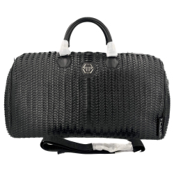 Philipp Plein Large Handle Bag Leather Black Weekender
