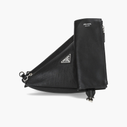 Prada Saffiano Triangle Double Messenger Bag