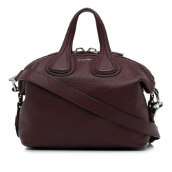 Balenciaga AB Balenciaga Red Burgundy Calf Leather Nightingale Satchel Italy